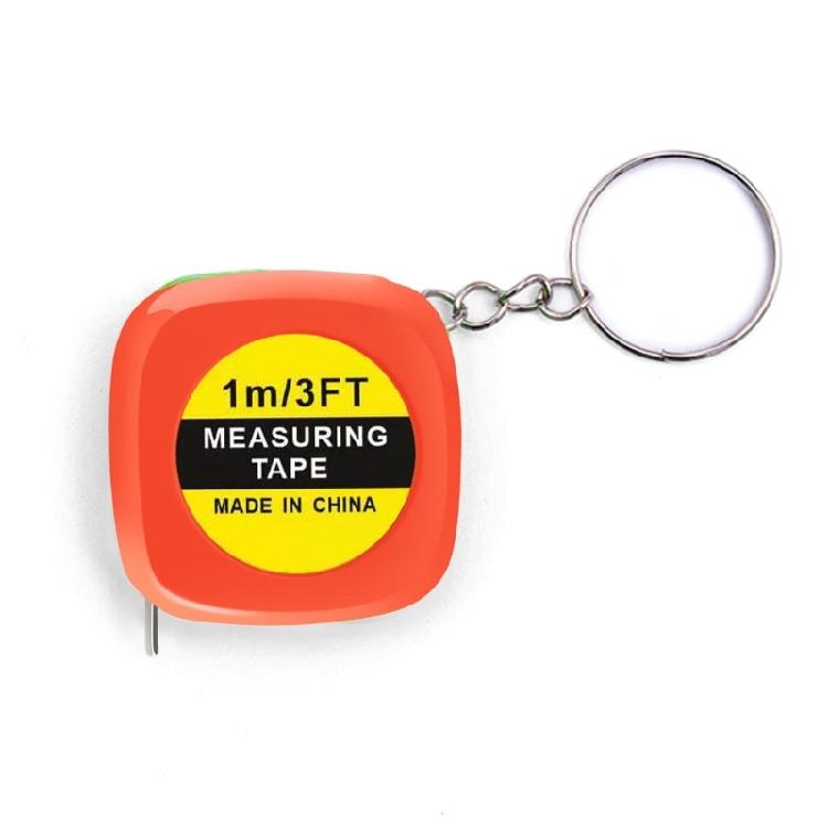 Pocket Tape Measure 1m Long Auto Retractable Portable Design Stainless Steel Tape Double Scale Flexible Keyring