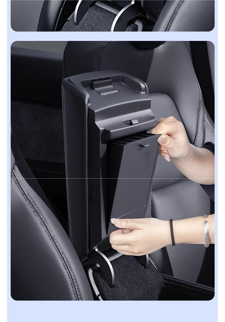 Tesla Model 3/Y Mittelkonsolen-Privatsphären-Aufbewahrungsbox Armlehnen-Organizer YL Modifizierte Zubehörteile