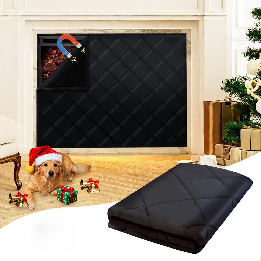 Magnetic Fireplace Blanket For Heat Loss Indoor Fireplace Covers Keep Drafts Out Stops Heat Loss Fireplace Stopper With Built-in