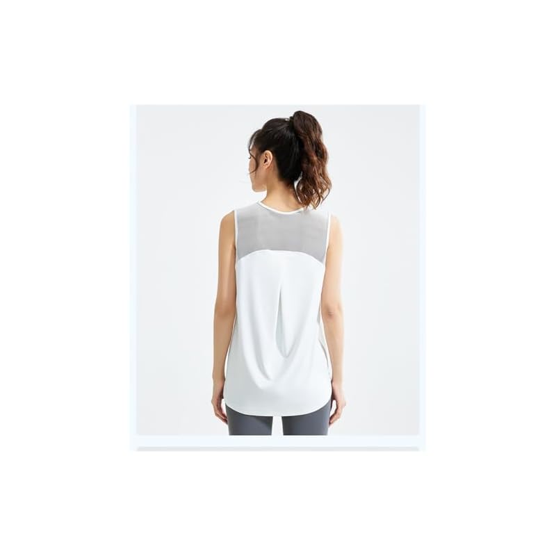 [Cloudstop] Women's Yoga Wear, Sports T-Shirt, Loose Fit Fitness Top, 2-Way Sleeveless, Stretch, Sweat-Wicking, Quick-Drying, Training, Body-Shaping
