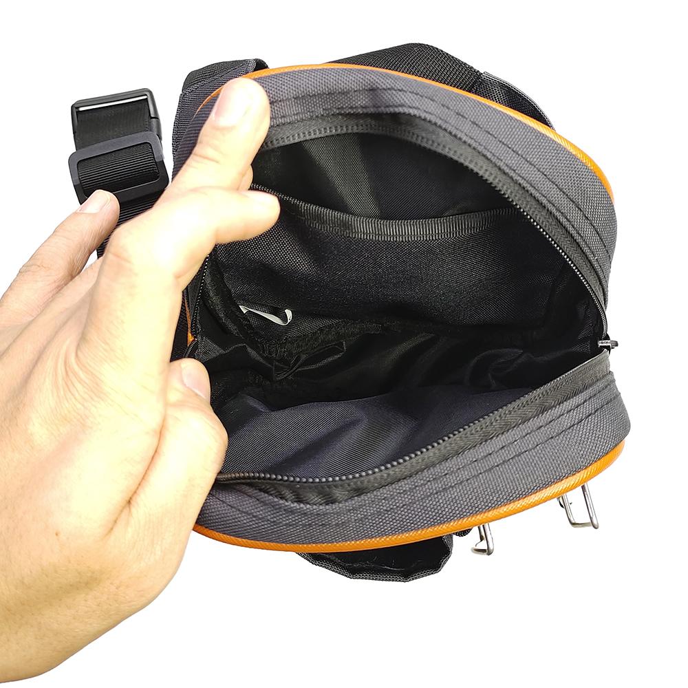 Kaiersn Park Golf Bag Golf Ball Pocket With 2Pcs Ball Clamp Golf Accessory Bag