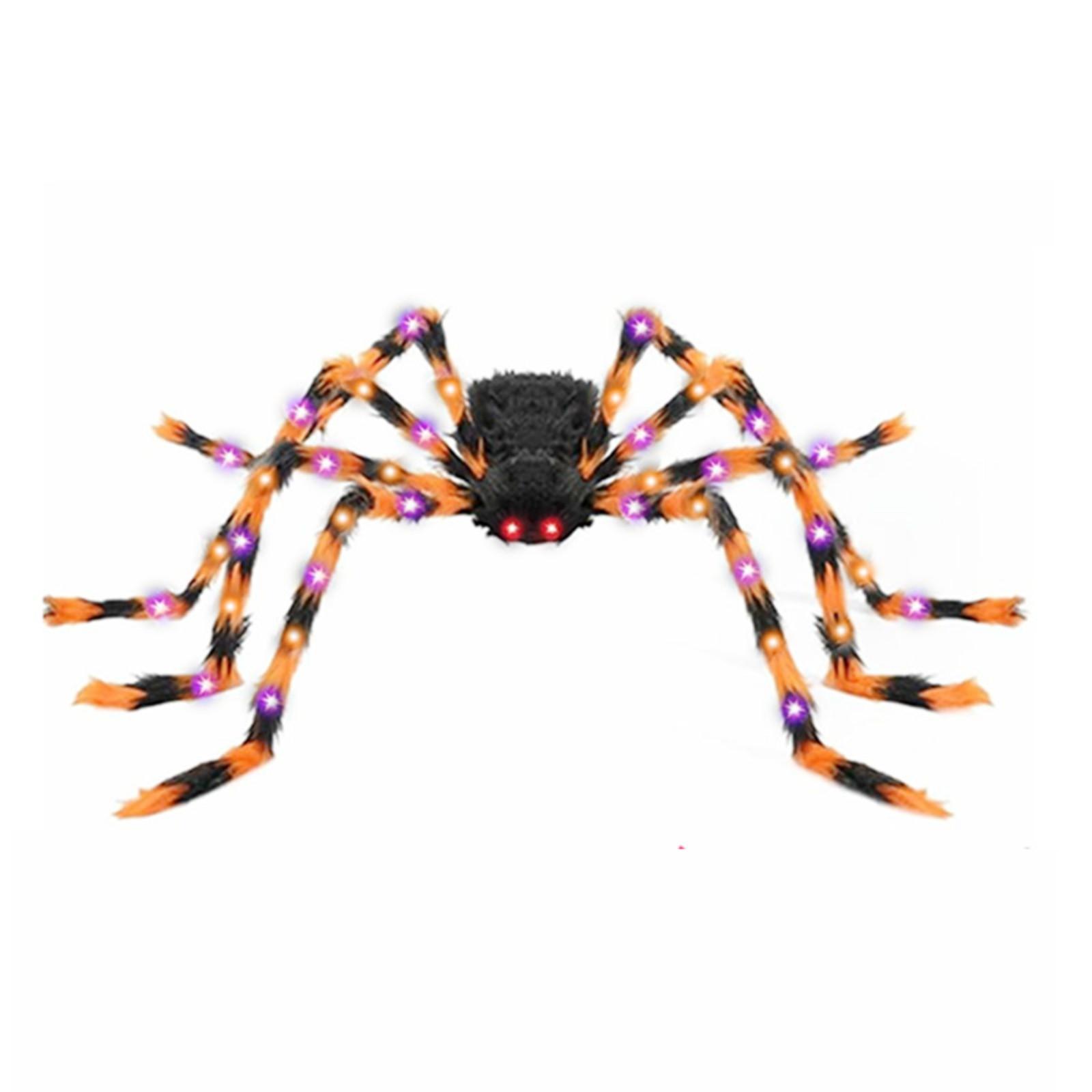 

7in Jumbos Halloween Light Up Spider Scary Giant Spider For Indoor Outdoor Halloween Spider Decorations Party Favors Yard Home House Décor Multicolor One Size