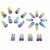 Medium-length Ballet-shaped Manicure, Dream Planet Flower Nail Art Patches, Colorful Star And Moon Nail Art Patches