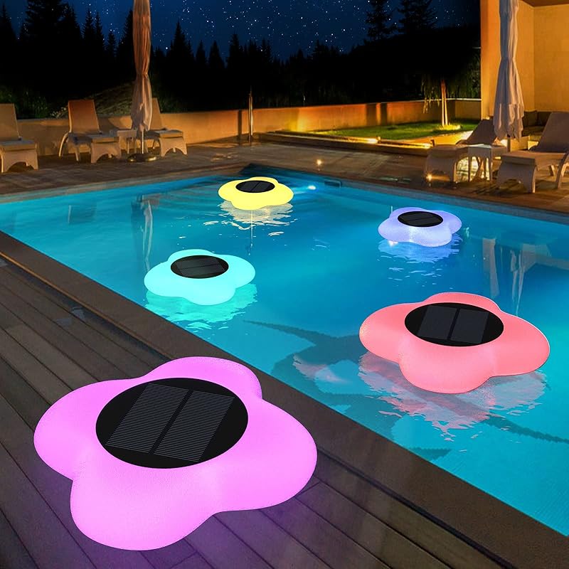 Swimming Pool Lights Solar Floating Light with Multi-Color LED Waterproof Outdoor Garden Lights 1pc