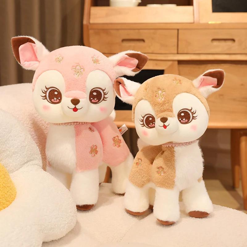 15cm Kawaii Sika Deer Plush Pendant 25/33/40cm Exquisite Cute Sika Deer Plush Toy Soft Stuffed Animal Deer Toy Kid Birthday Gift