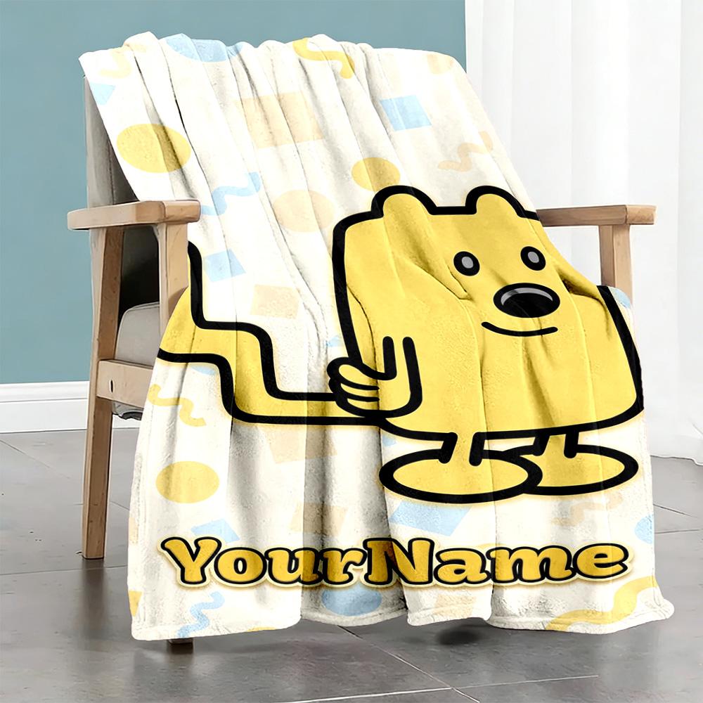 Wow! Wow! Wubbzy Personalized Name Blanket Gift Personalized Blanket Warmthful Decor for Seaside Picnics Couch Bed Ideal for All Seasons