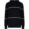 SS25 Striped Color Block Long Sleeve Knit Sweater Men Sweater Navy-Blue XM000692-AF11965-UB101