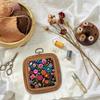 ABS rubber Retro imitation wood square embroidery frame Household Craft Embroidery Set Sewing Accessories auxiliary tools