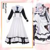 Playing Death Game To Put Food On The Table Cosplay Costume With Black White Maid Dress For Role Play
