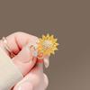 Dames Broche Sprankelende Strass Steentjes Zonnebloem Strik Vorm Reversspeld Pakken Jassen Tassen Sjaals Badge Veelzijdig Accessoire