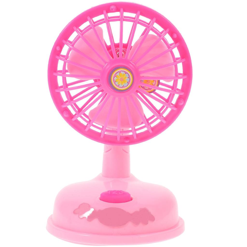 Toyvian Fan Model Toy, Miniature Fan Model, Miniature Decoration, 1pc, Plastic, Pink, Exquisite Finish