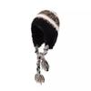 Korean Y2k Stripped Hat New Design Windproof Beanie Hat Winter Ear Protection Hat  Girls