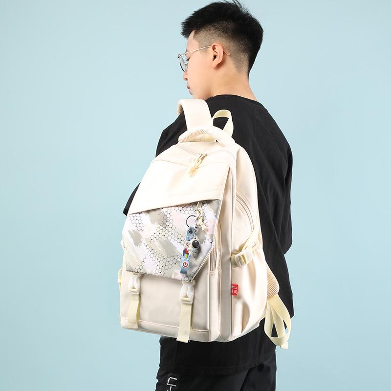 New Student Backpack, Large, Primary and Secondary School Student Schoolbag, Fashionable and Simple, Large-capacity Anti-splashing Backpack