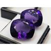 Purple Amethyst For Earrings Natural 25-26 Ct Cushion Cut Pair Gemstone