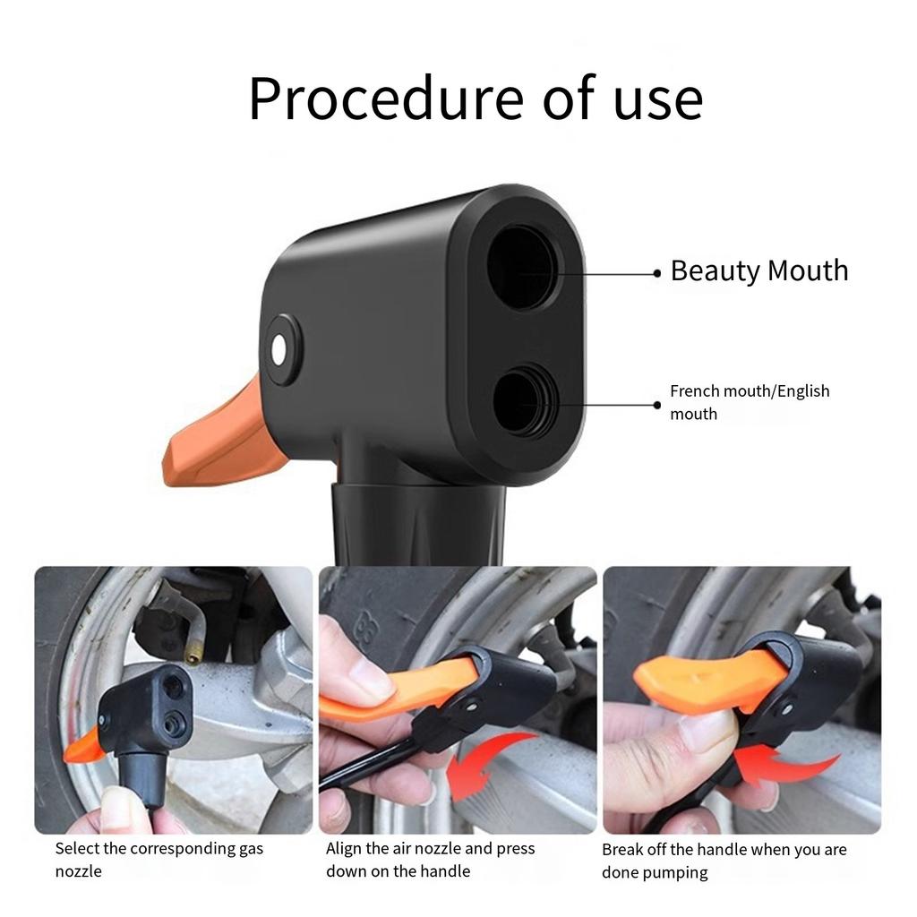 Bicycles Pump Nozzle Hose Adapter Double Head Adapter Replacement Quick Pump Fitting Pump Nozzle Accessories Enduring