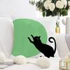 Cute Black Cat Double-sided Printed pillow cover Short plush Suitable living rooms bedrooms sofas throw cushion cover