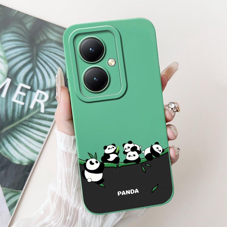 For Vivo Y27 4G Case V2249 Lovely Panda Cartoon Cover Shockproof Soft Silicone Phone Case For Vivo Y27s Y 27 S VivoY27 5G Bumper