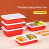 900ml Red Rectangular Disposable Food Containers