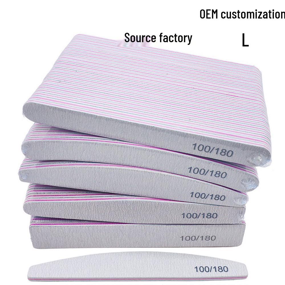 Sebra Poleringsstripe: Halvmåne Rektangulær Neglefil for Forming & Sliping