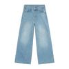 Men's Denim Pants Old Blue Washed Male Jeans Straight Casual Menwear Loose Wide Leg Trousers New Fashion
