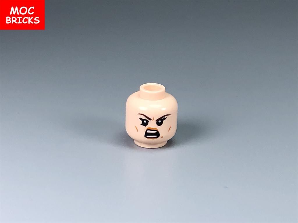 10pcs MOC Bricks Male and Female Figure Head Face Expression DIY Mini Dolls Model Building Blocks Educational Toys