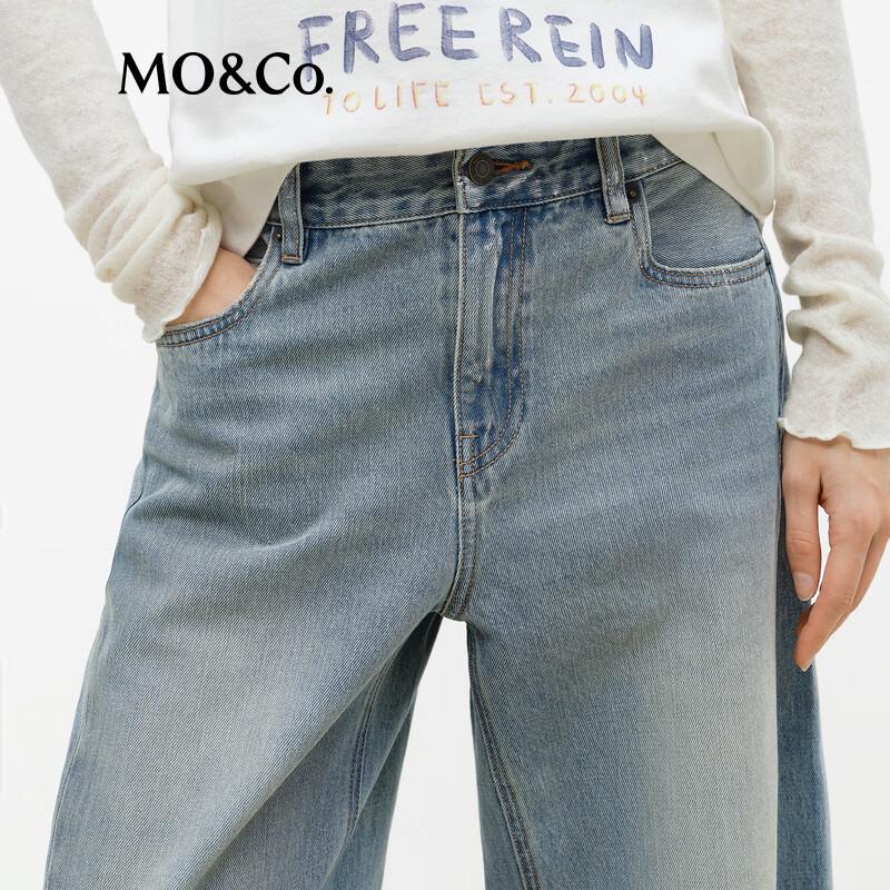 MO&Co. Women's Washed Low Waist Jeans