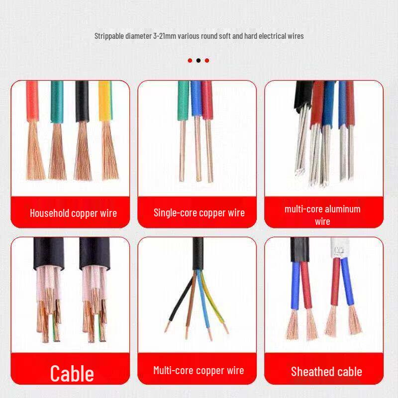 Electric Wire Stripper with 3 Blades