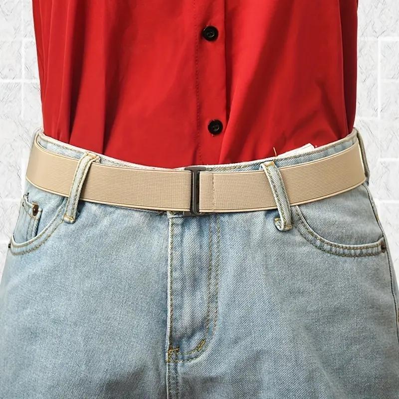 Adjustable Stretch Elastic Waist Band Invisible Belts Buckle-Free Belts for Women Men Jeans Pants Dress No Buckle Easy To Wear