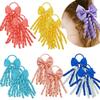 Corda per capelli con elastico per ragazza Cheerleader Ragazza con elastico per capelli Anello per capelli Porta coda di cavallo Copricapo con fiocco