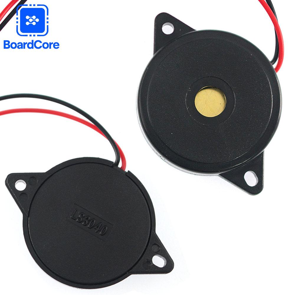 5 Stück 3040 Passiver Summer mit Draht Piezoelektrischer Lautsprecher 30 mm Durchmesser Elektronischer Summer mit Draht für Arduino DIY Elektronik