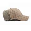 Spring Autumn Men's Plaid Baseball Cap Women's Outdoor Sunscreen Hat Ponytail Panama Cap Visor Hats