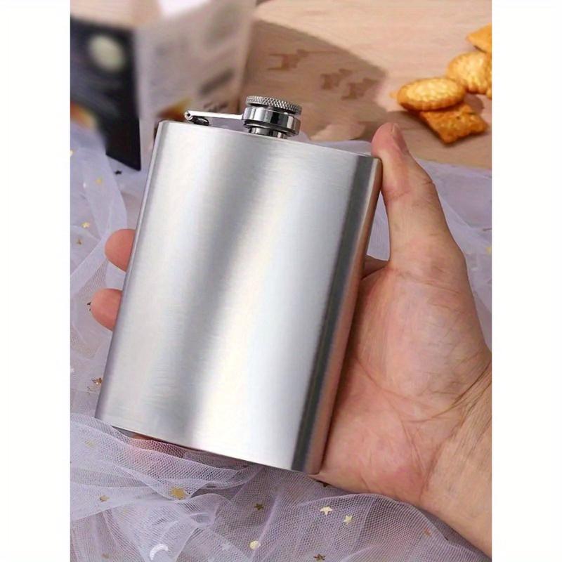 1 adet 6oz/8oz Paslanmaz Çelik Matara, Kare Matara - Aile, Arkadaşlar ve Noel İçin Mükemmel Hediye - Dayanıklı ve Kolay Temizlenir