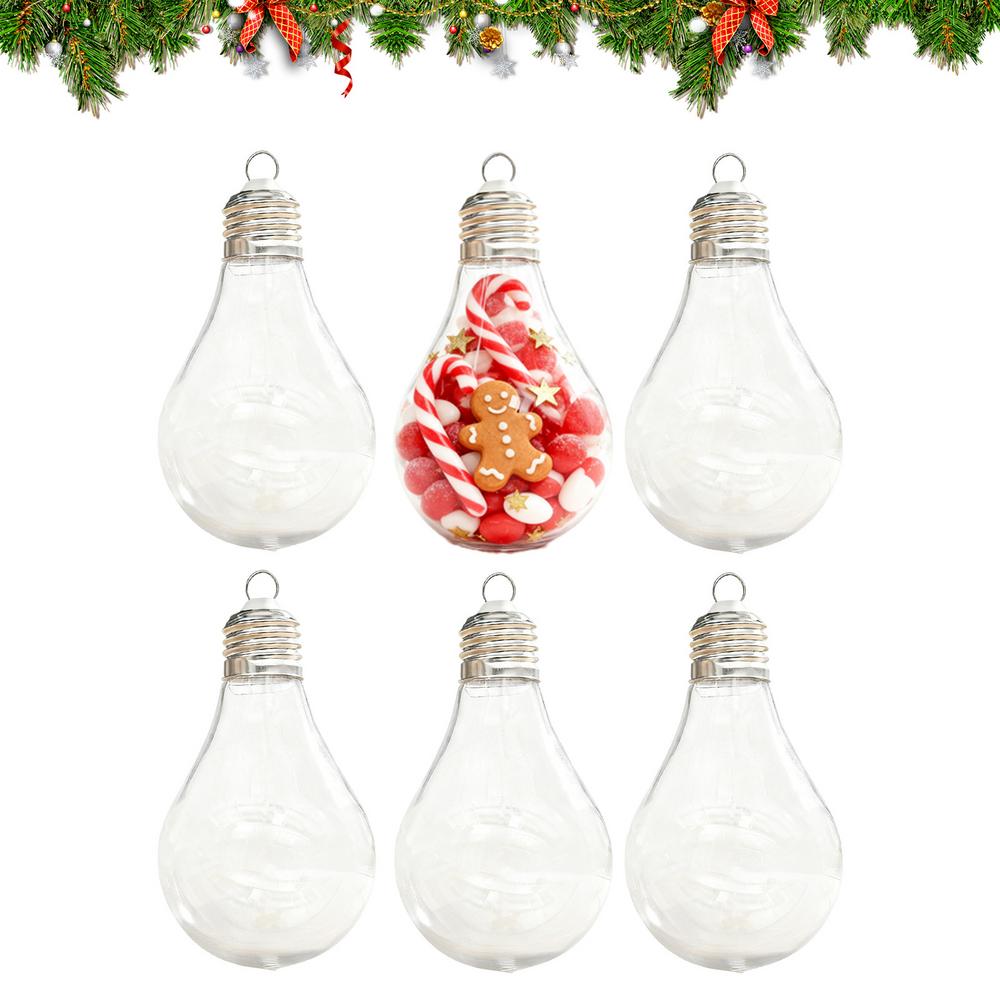 Wypełnialne Ozdoby Świąteczne Duży Otwór Dekoracje Żarówki Świąteczne Żarówki Pojemniki na Cukierki na Upominki na Przyjęcie