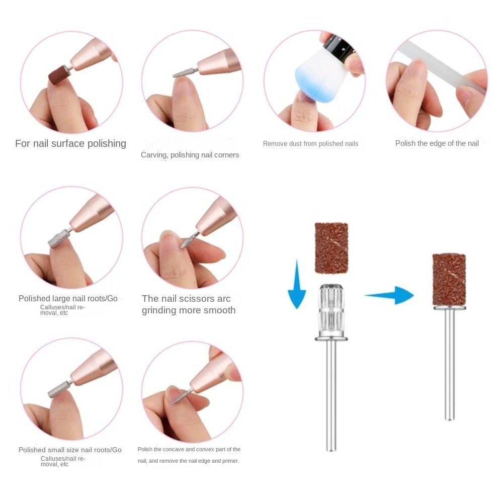 Nails Accessories Electric Nail Drill Pen USB Manicure Pedicure Drills Electric Nail Sander Driller Gel Polishing Tools