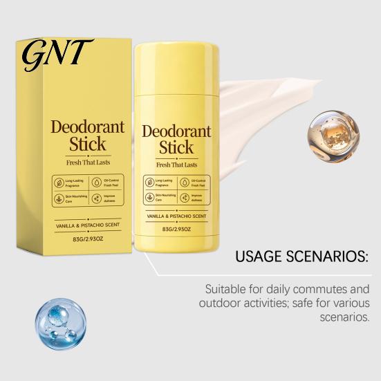 Travel Deodorant Stick 83G Vanilla & Pistachios Stick, Odor Protection Perfumed for Women Moisturizing Men, Long Lasting Fresh Scent Underarm