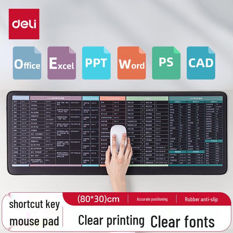 Deli Shortcut Key Large Desk Mat