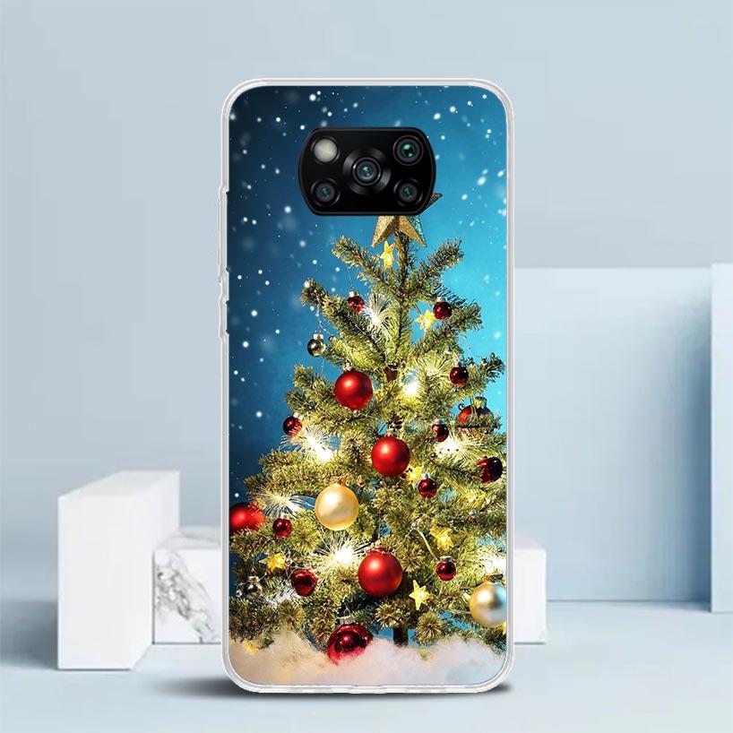 Merry Christmas Tree Snow Phone Case For Xiaomi Poco F7 Ultra X5 X6 X7 Pro M7 Redmi 15C 15 13C 13 12C 12 10C 10 10A 9 9C 9A 9T C