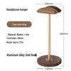 Walnut Wood & Metal Heavy Duty Headphone Stand