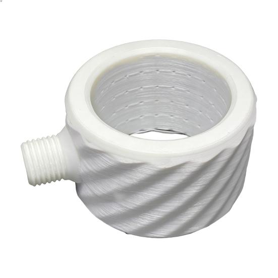 Men Shower Nozzle Powerful Supercharging Hydromassage Standard Thread Interface Fits Most Pipes 360-Degree Ring Water Spray Spiral Nozzle