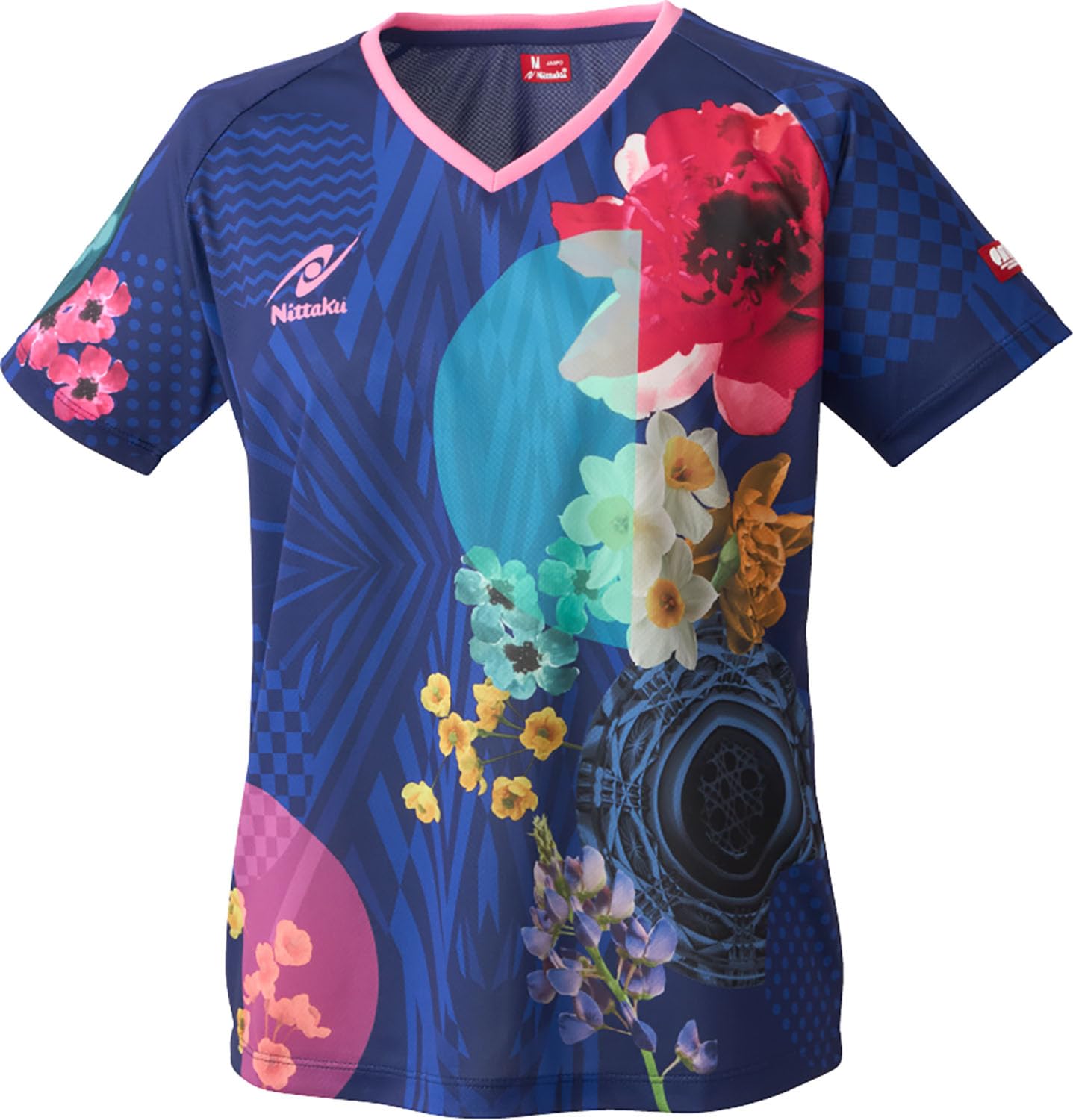

Nittaku Modern Flower Table Tennis Navy Women s Shirt,