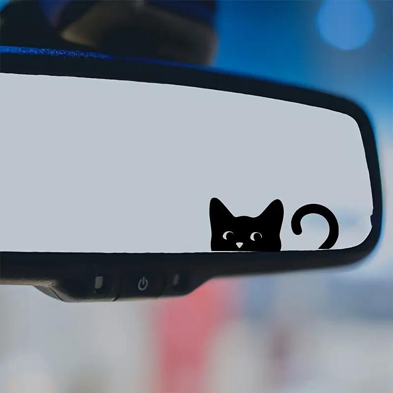 Black Cat Peeker Sticker, Blank Button, Vinyl Decal, Car Stickers, Vinyl Stickers Cat Deca