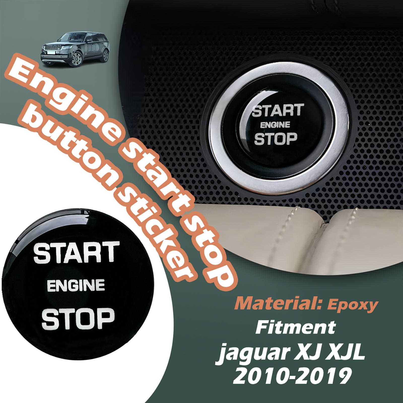 

For Jaguar XJ Interior Button Cover 2010-2015 Center Console Repair Sticker Black for Jaguar XJL Start Stop Switch Dash Trim