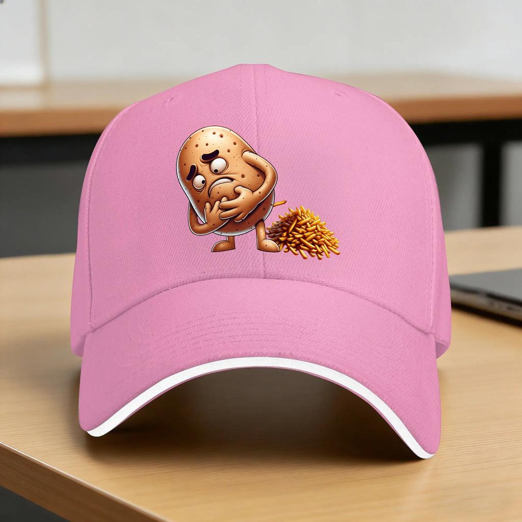 Potato Farting French Fries Casual Baseball Cap Summer  Trucker Hat Hot Sale Tennis Skate Hip Hop Hats Baseball Caps