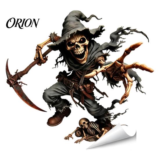 Weather Resistant Glass Ornaments Halloween Ghost Skeleton Grim Reaper Static Window Clings, Horror Break Through Spooky Theme Decals Decals,