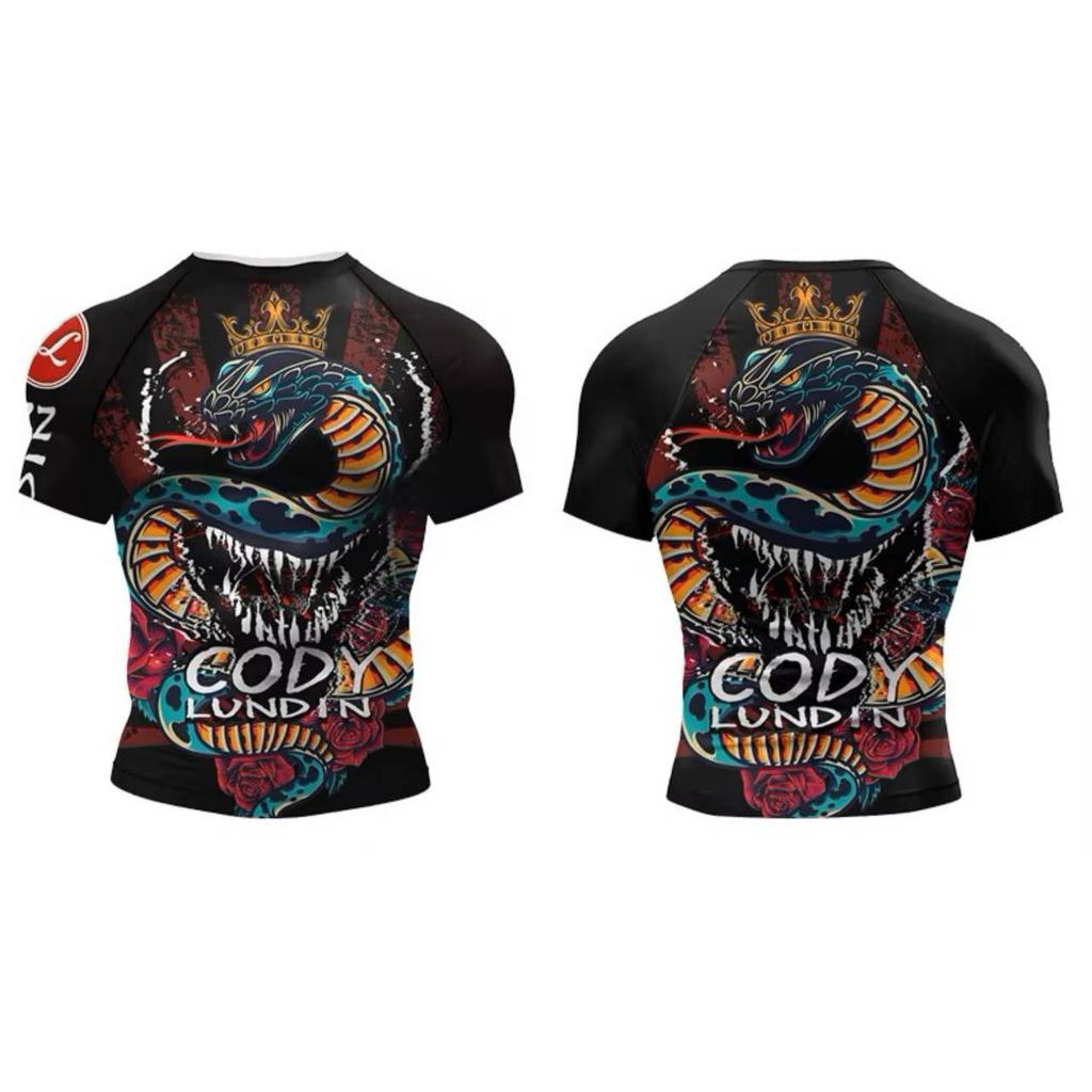 Muay Thai Kickboxing Boxing MMA UFC Shirt Slim Athletic Fit Short Sleeve Round O Neck Unisex Men Women Fitness Workout Quick Dry Print Training Tee