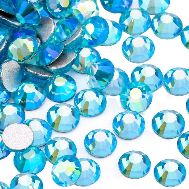 Pujiang Crystal Rhinestone Skleněné ploché dno Diamond Oblečení Doplňky Kulatý vrták na nehty DIY Náušnice Taška Samolepka Vrtačka