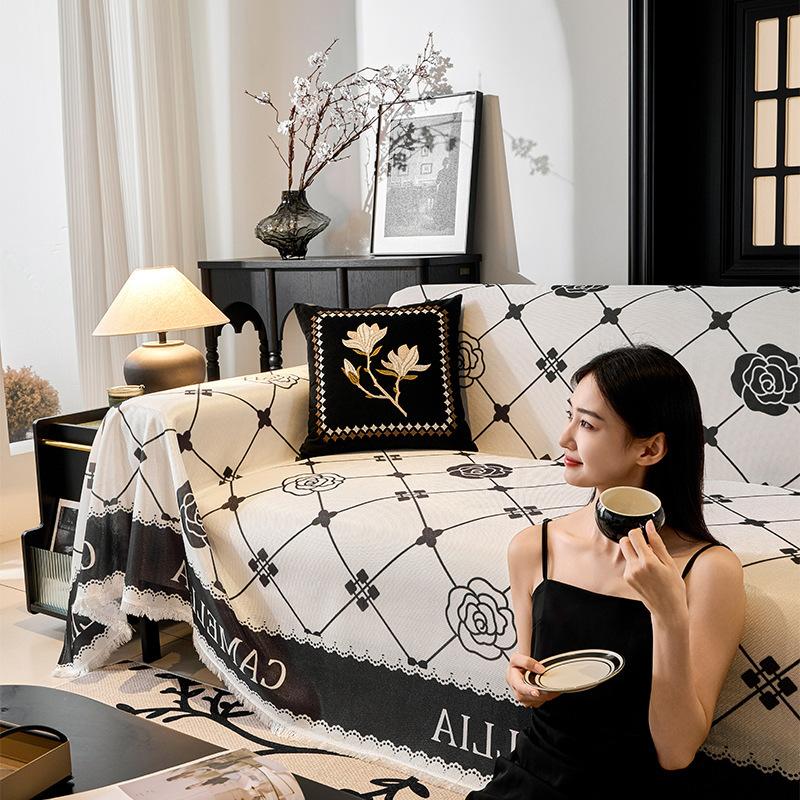 Новый Camellia Ice Silk диванная подушка чехол для дивана универсальный чехол — фото 2