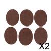 2x6x Sew On Iron Patches Mending Repair Elbow Knee Applique Oval Brown , Brown, 2 Pcs