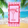 Oversized Microfiber Beach Towel Extra Large Quick Dry Sand Free Bath Towel Cocktail Striped Swim Pool Blanket For Adults