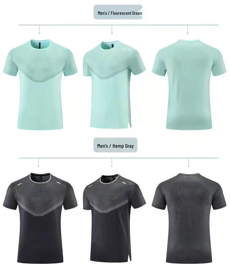 2024 European Men's Quick-Dry Short Sleeve Sports T-Shirt - Summer Fitness & Casual Running Top